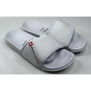 NEW Alpine Swiss Sandals Size 8 Men’s White Slip On